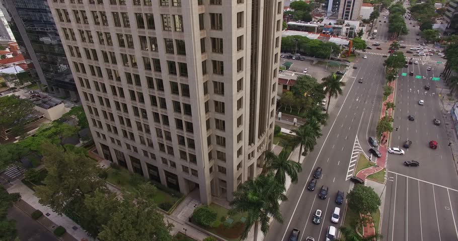 Aerial View of Faria Lima Avenue, Sao Paulo, Brazil