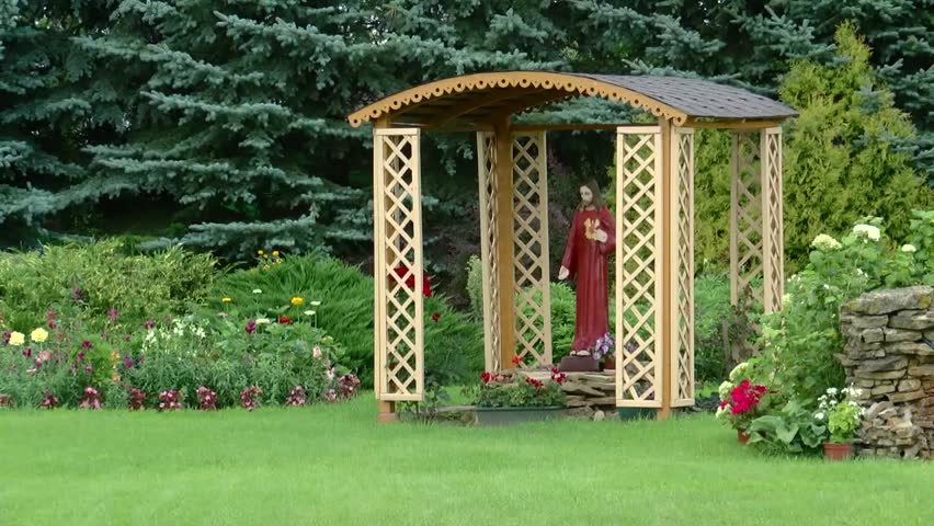Jesus Statue. Chapel on airplane runway in Suodžiai village. Keturnaujiena. Lithuania. 2016.08.03