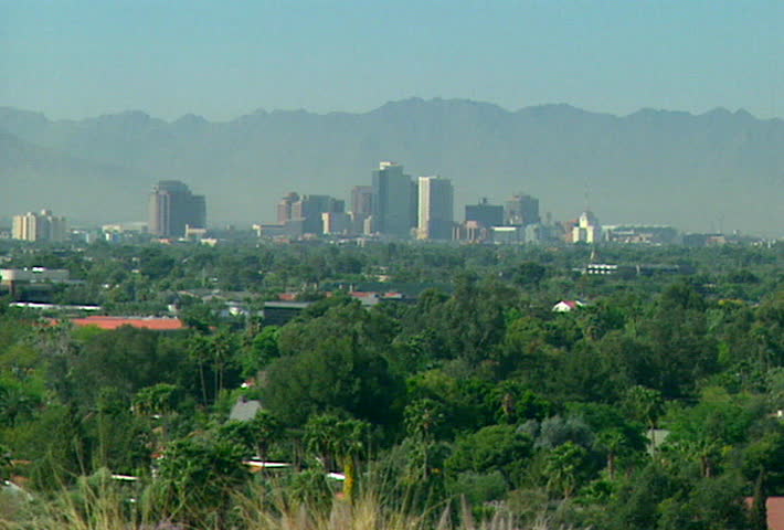 PHOENIX - Circa 2002: Skyline of Phoenix Arizona in 2002.