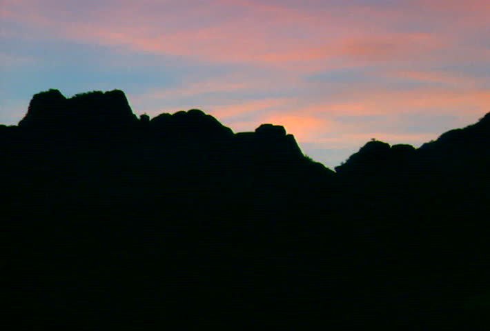 PHOENIX - Circa 2002: Camelback Mountain in silhouette in Phoenix in 2002.