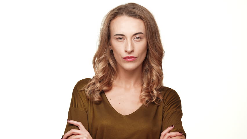Skeptical Middle-aged Caucasian Female with 스톡 동영상 비디오(100% 로열티 프리) 24543674 | Shutterstock