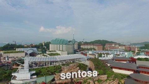 Singapore, Singapore - October 08, 2016 : Sentosa island at Singapore. It is a popular island resort in Singapore with more than 5 million visitors per year