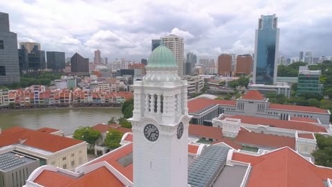 Singapore Victoria Theatre and Concert hall Aerial view

