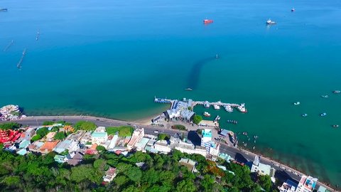 Flycam: Vung Tau City is not only a famous destination of Vietnam but also is known by all over the world. sea on three sides of city with the 20km 