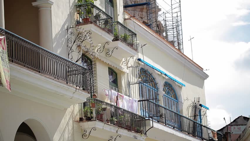 Old stone live building in Havana