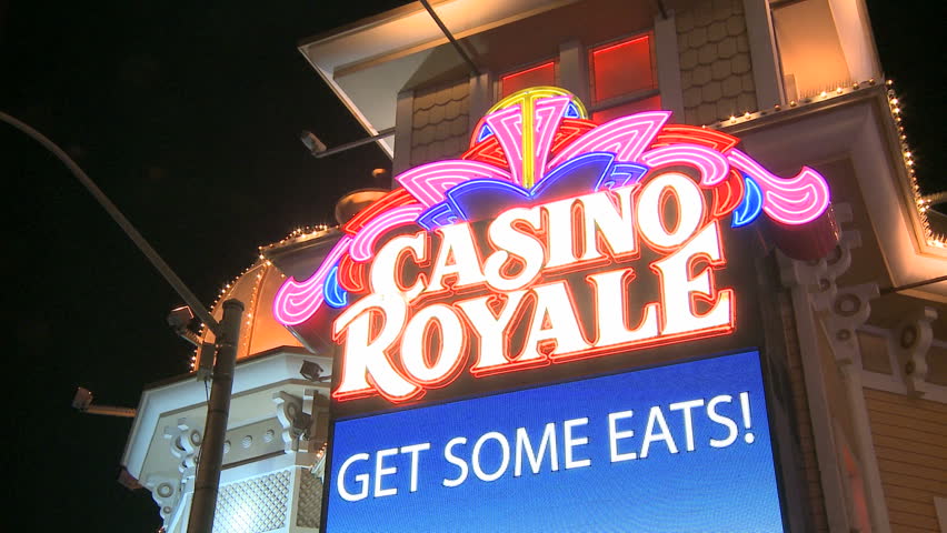 LAS VEGAS - MARCH 1: Zoom on Casino Royale sign on March 1, 2012 in Las Vegas,