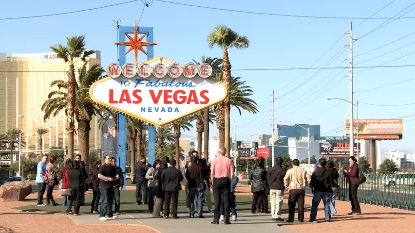LAS VEGAS - MARCH 1: The famous Las Vegas Welcome-Sign during day-time on March