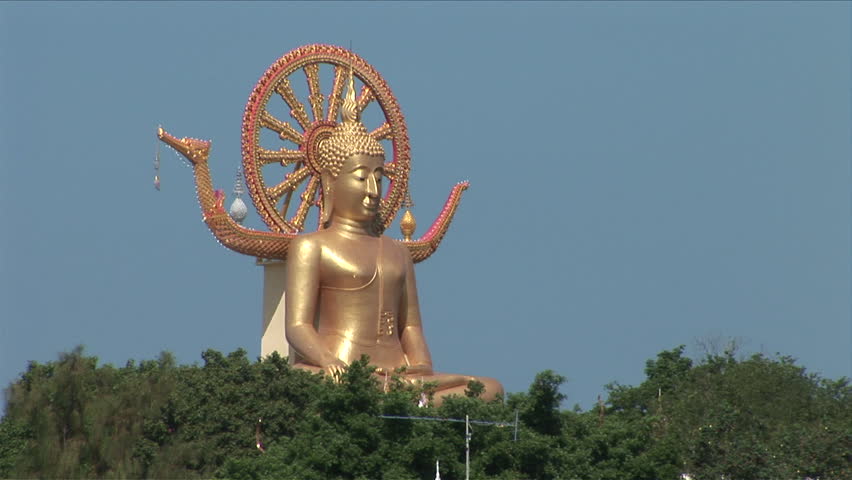 Giant Golden Buddha Statue Sitting Stock Footage Video 100 Royalty Free Shutterstock