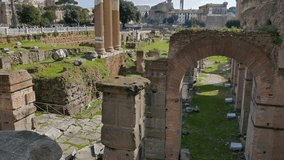 The ruins of the Roman Forum Rome, Italy.