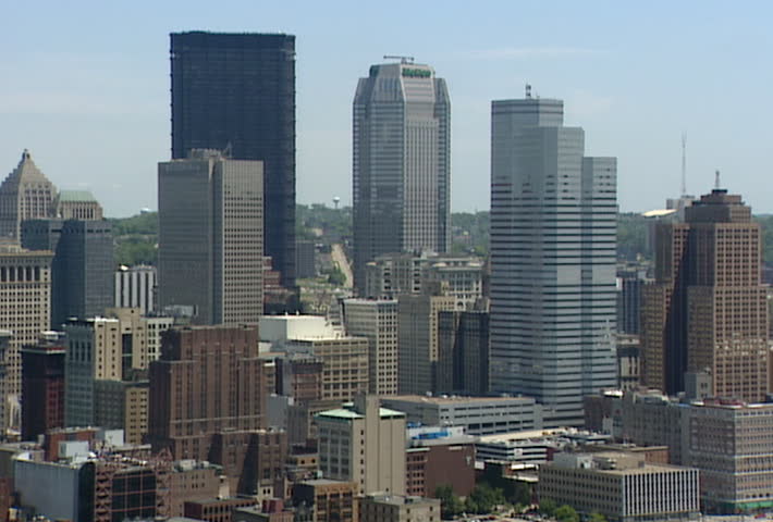 PITTSBURGH - Circa 2002: Skyline of Pittsburgh Pennsylvania in 2002.