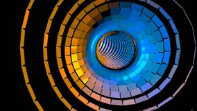4K UHD VJ Colorful Flashing Light Wormhole Tunnel