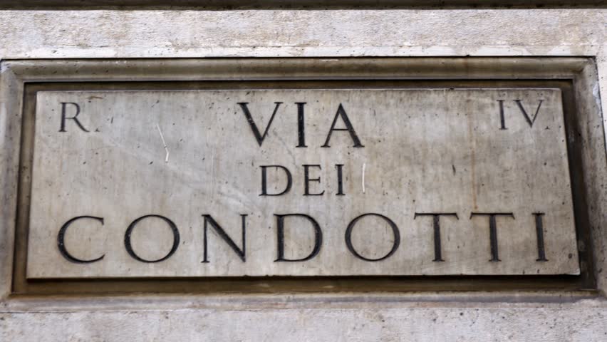 Dei. Постер via Condotti. Rome Imperial Street знаки. «ВИА Кондотти» премия.