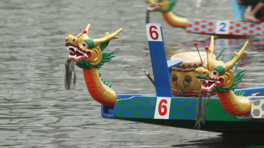 HONG KONG, CHINA - JUNE 23: Dragon Boat Racing in Hong Kong. Dragon boat racing