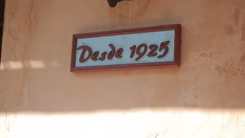 Plate on a building in a street