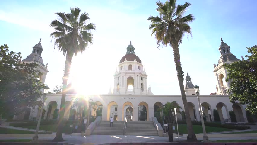 The beautiful and classical Pasadena City Hall, Los Angeles, California