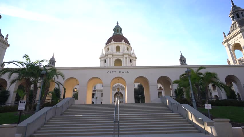 The beautiful and classical Pasadena City Hall, Los Angeles, California