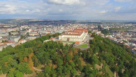 Aerial view of ancient castle Spilberk