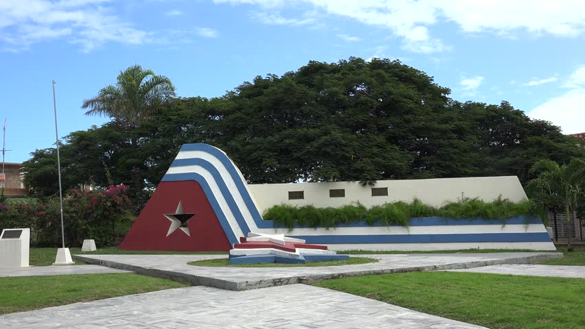 Cuban monument in Varadero downtown. Matanzas, Cuba