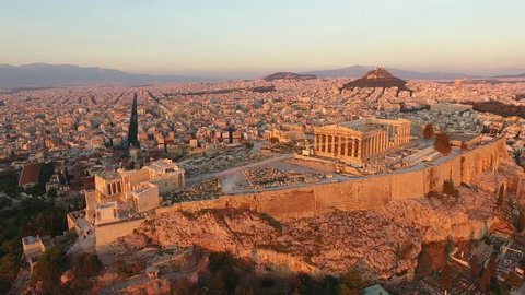 Acropolis of Athens in Magic Hour