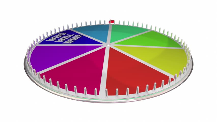 Who Will Win Game Show Spinning Wheel Words 3d Animation Royalty-Free Stock Footage #24656741