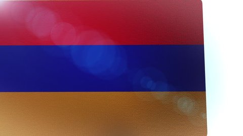 Flag of Armenia with waving in the wind wave