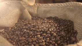 
High quality video of scooping coffee beans in real 1080p slow motion 250fps