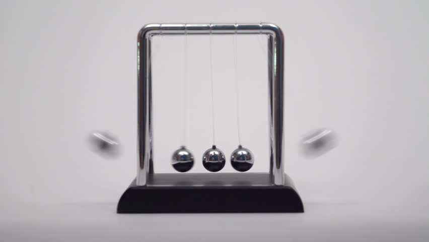 Newtons Cradle Kinetic Energy Manifested Stock Footage Video (100% ...