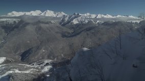 North slope Aibga Ridge of the Western Caucasus footage video