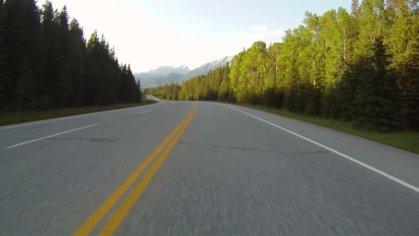 POV time lapse of driving on a mountain road