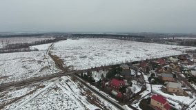 4K video of Round panorama view from birds sight over the real estate