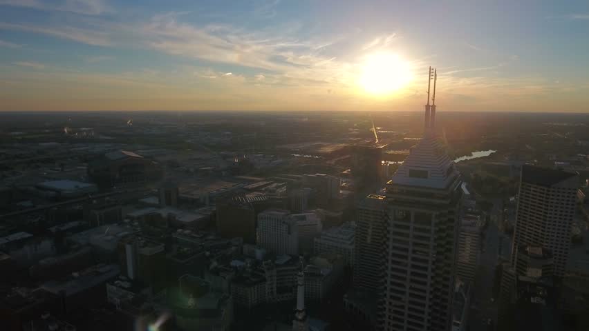 Aerial Indiana Indianapolis September 2016 4K
