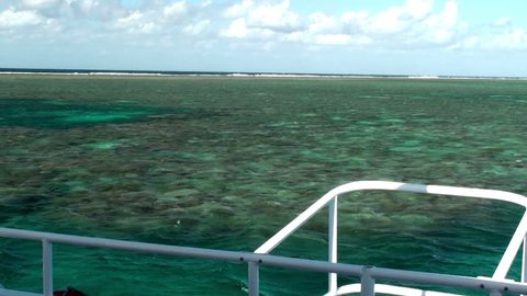 Great Barrier Reef in Queensland, Australia. View from a ship