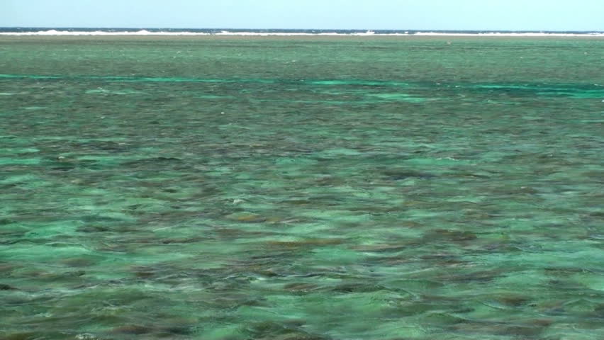 Great Barrier Reef in Queensland, Australia. View from a ship