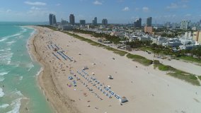 Aerial video of world famous Ocean Drive
