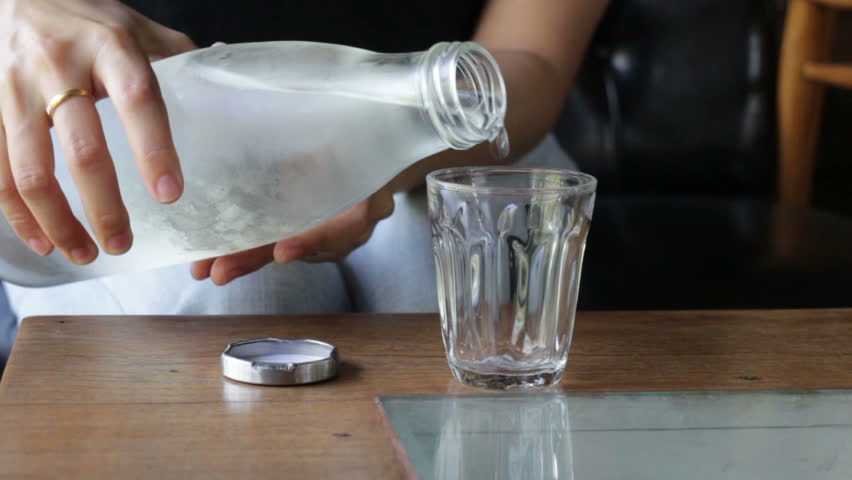 Asian Woman Drinking Cold Water, stock video