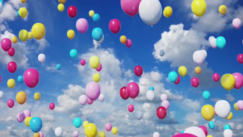 Balloons in the Sky. 3d Stock Footage Video (100% Royalty-free) 24759224 |  Shutterstock