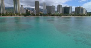 Aerial video of Waikiki Beach 4k 60p
