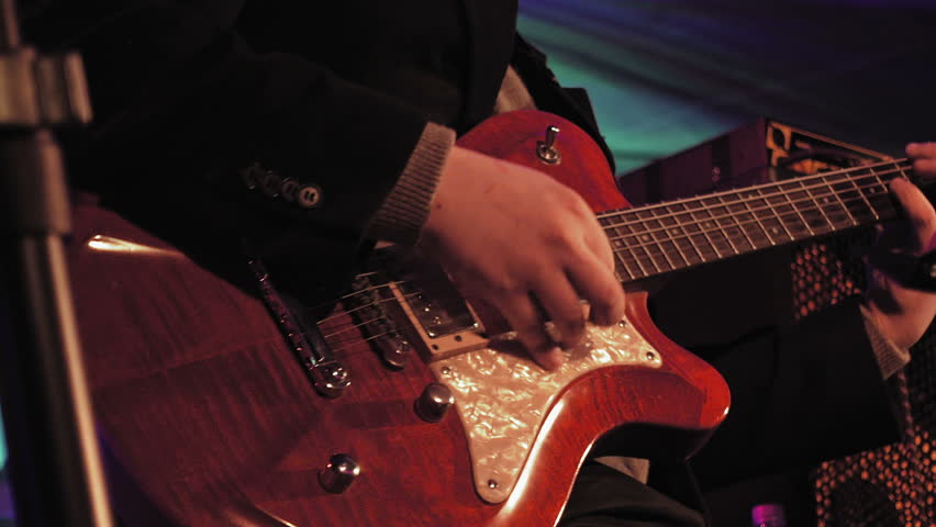 Guitar Player Plays The Electric Stock Footage Video 100 Royalty Free Shutterstock