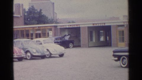 GERMANY 1961: a view of an old volkswagen dealership