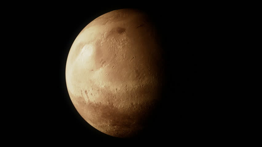 The Planet Mars HD Stock Footage, a close up detailed model with a realistic