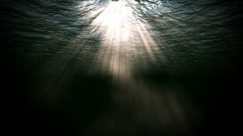 Underwater HD stock footage. An underwater scene animated with fractal waves and light rays, a very popular downloaded clip 