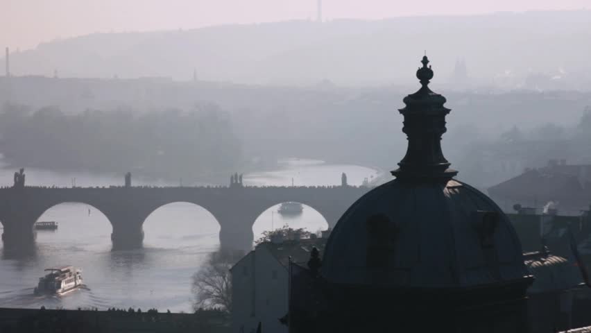 Prague. Sunset. Charles Bridge