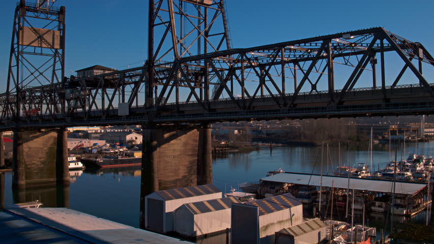 Port bridge in Tacoma revealing Mount Rainier
Tacoma, WA. January 2017.