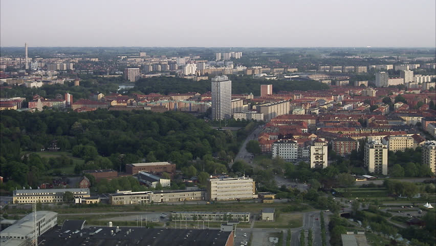 Aerial view of Malmo, Sweden.