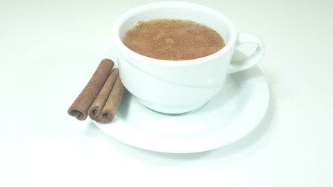 Sahlab Salep drink with cinnamon