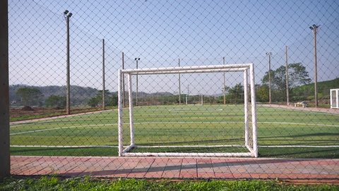 Futsal or small soccer, football court in the university of Thailand