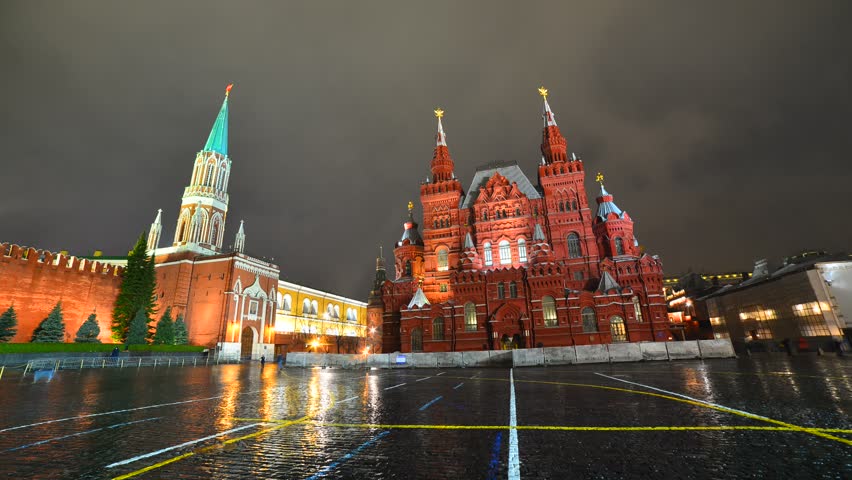 Time lapse of Red square in Moscow, Russia  