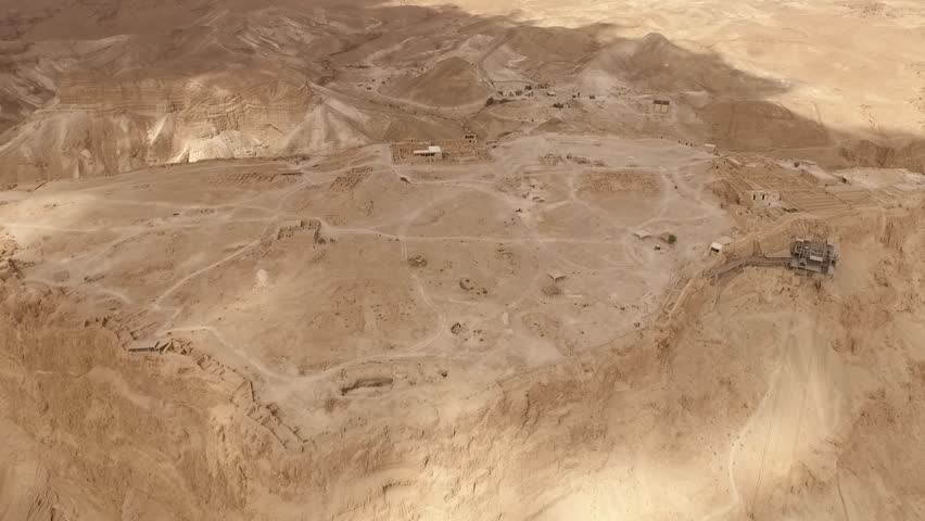 Metsada in Israel, air footage 1080p