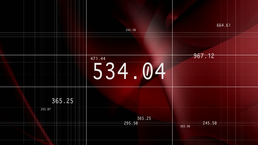Chasing Numbers. Abstract motion background of random numbers being isolated and