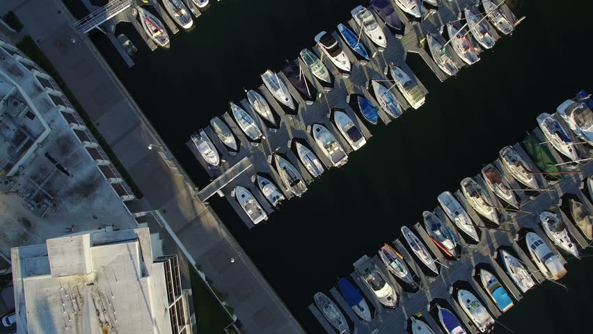 Marina Aerial Sailboats & Yachts in Docks | Shutterstock HD Video #24887273